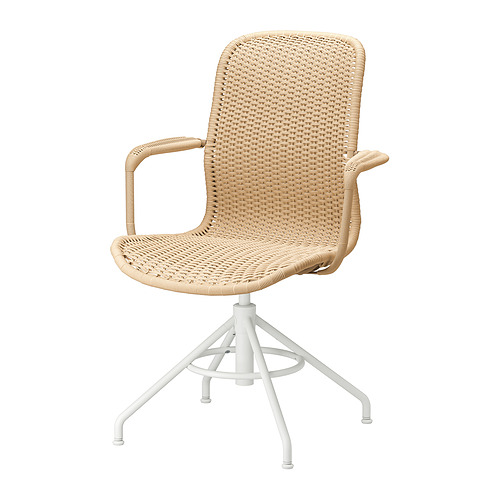 STIGBYGEL swivel chair with armrests