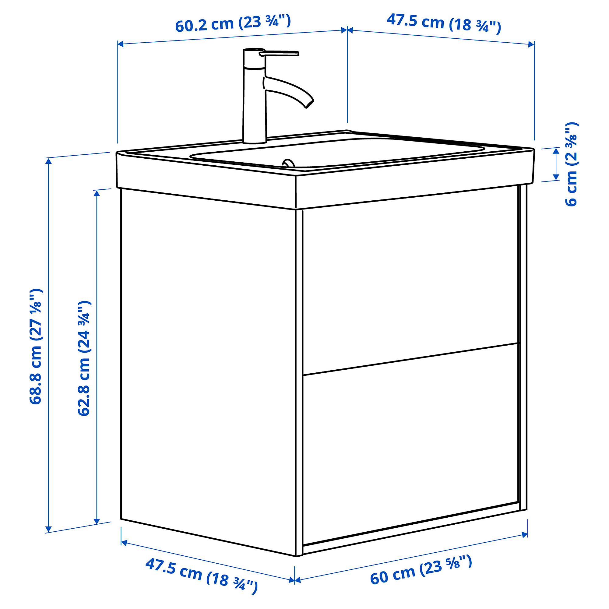 ÄNGSJÖN/BACKSJÖN wash-stnd w drawers/wash-basin/tap