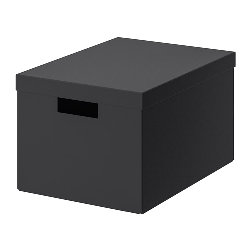 TJENA storage box with lid