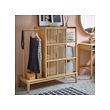 NORDKISA - open wardrobe with sliding door, bamboo