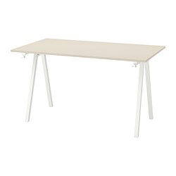 TROTTEN Bureau, beige/anthracite, 140x80 cm - IKEA