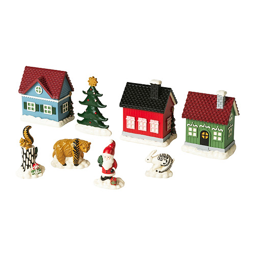 VINTERFINT decoration set of 8