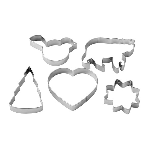 VINTERFINT pastry cutter, set of 5