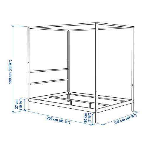 VITARNA four-poster bed frame