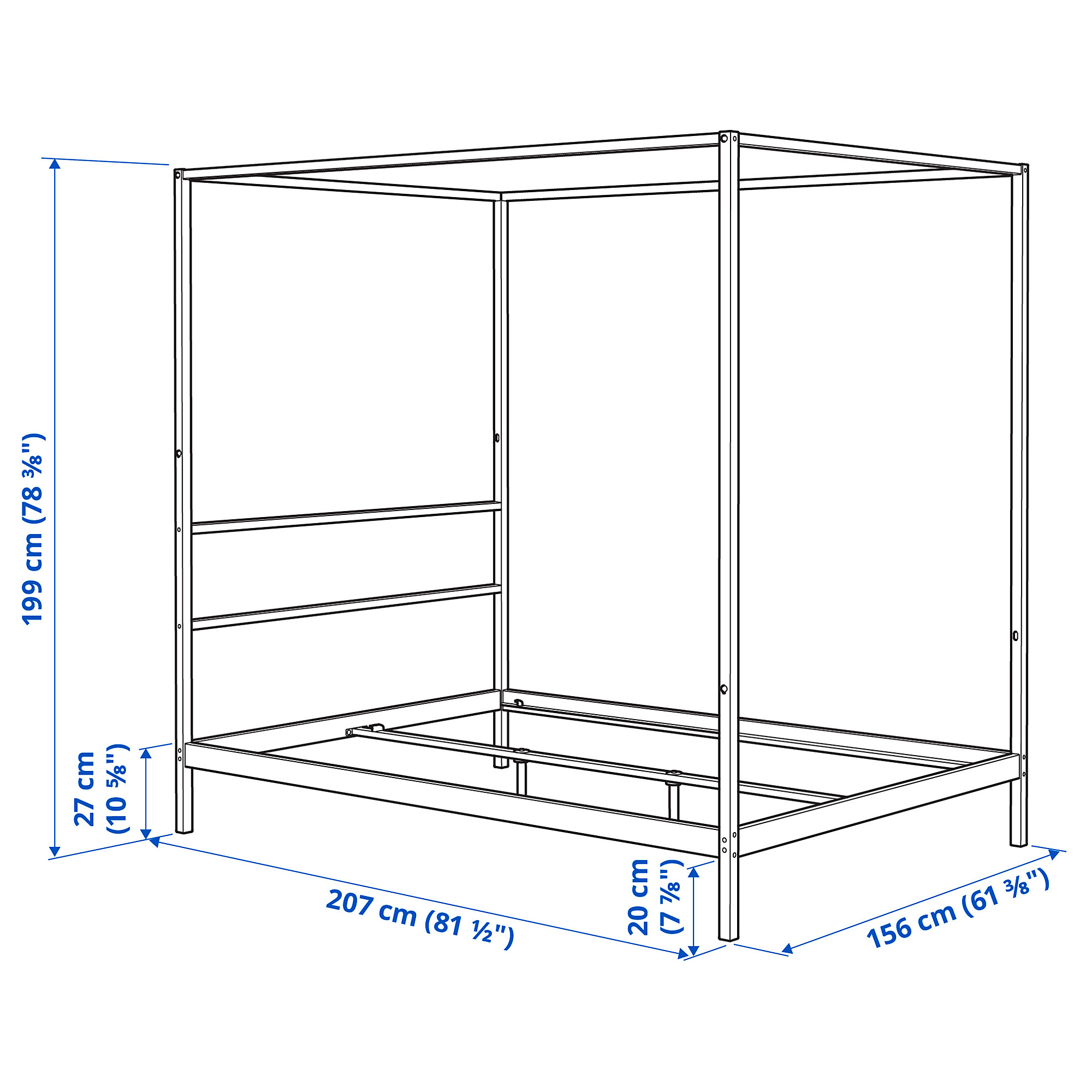 VITARNA four-poster bed frame