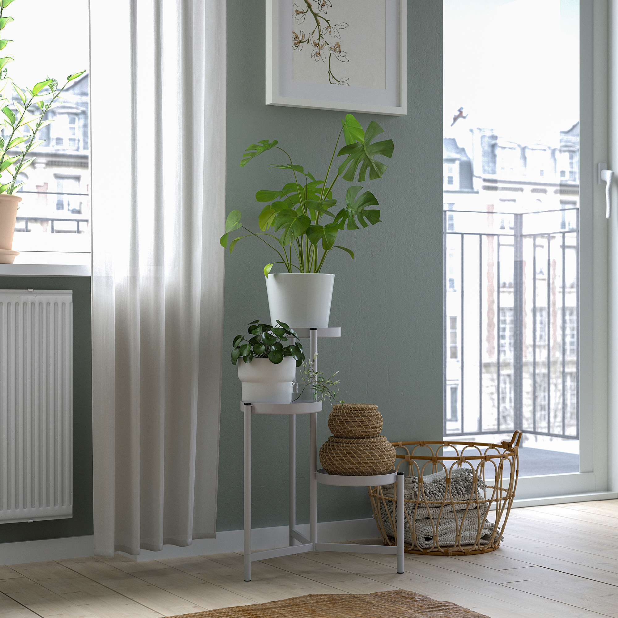 OLIVBLAD plant stand