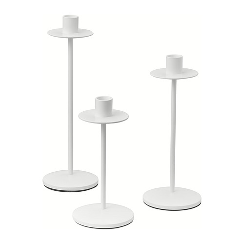 FRÖJDA candlestick, set of 3