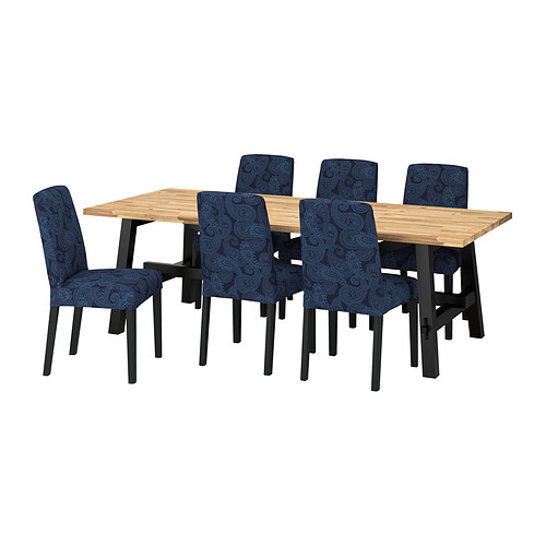 SKOGSTA/BERGMUND 餐桌附6張餐椅