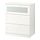BRIMNES - 抽屜櫃/3抽, 白色/霧面玻璃, 78x95 公分 | IKEA 線上購物 - PE694908_S1