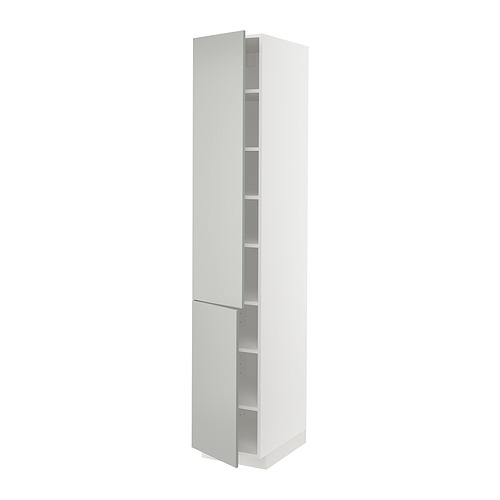 METOD high cabinet with shelves/2 doors