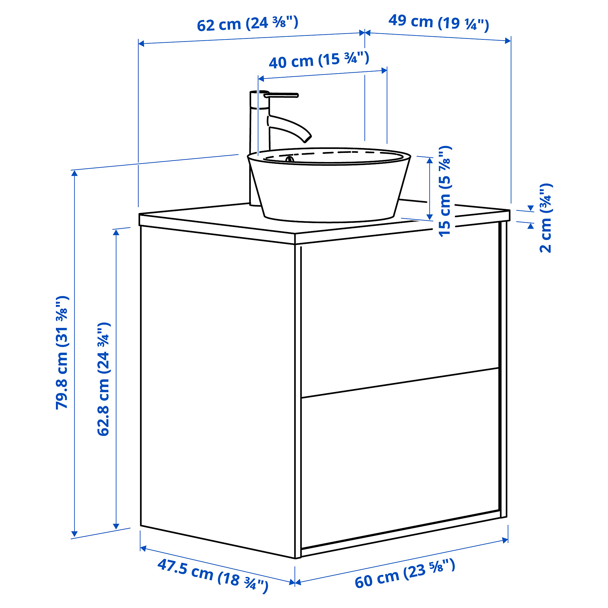 ÄNGSJÖN/KATTEVIK wash-stnd w drawers/wash-basin/tap