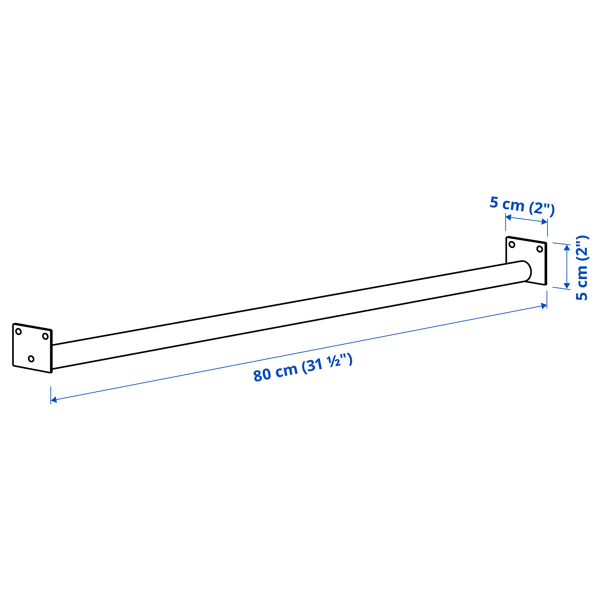 MITTZON clothes rail for frame w castors