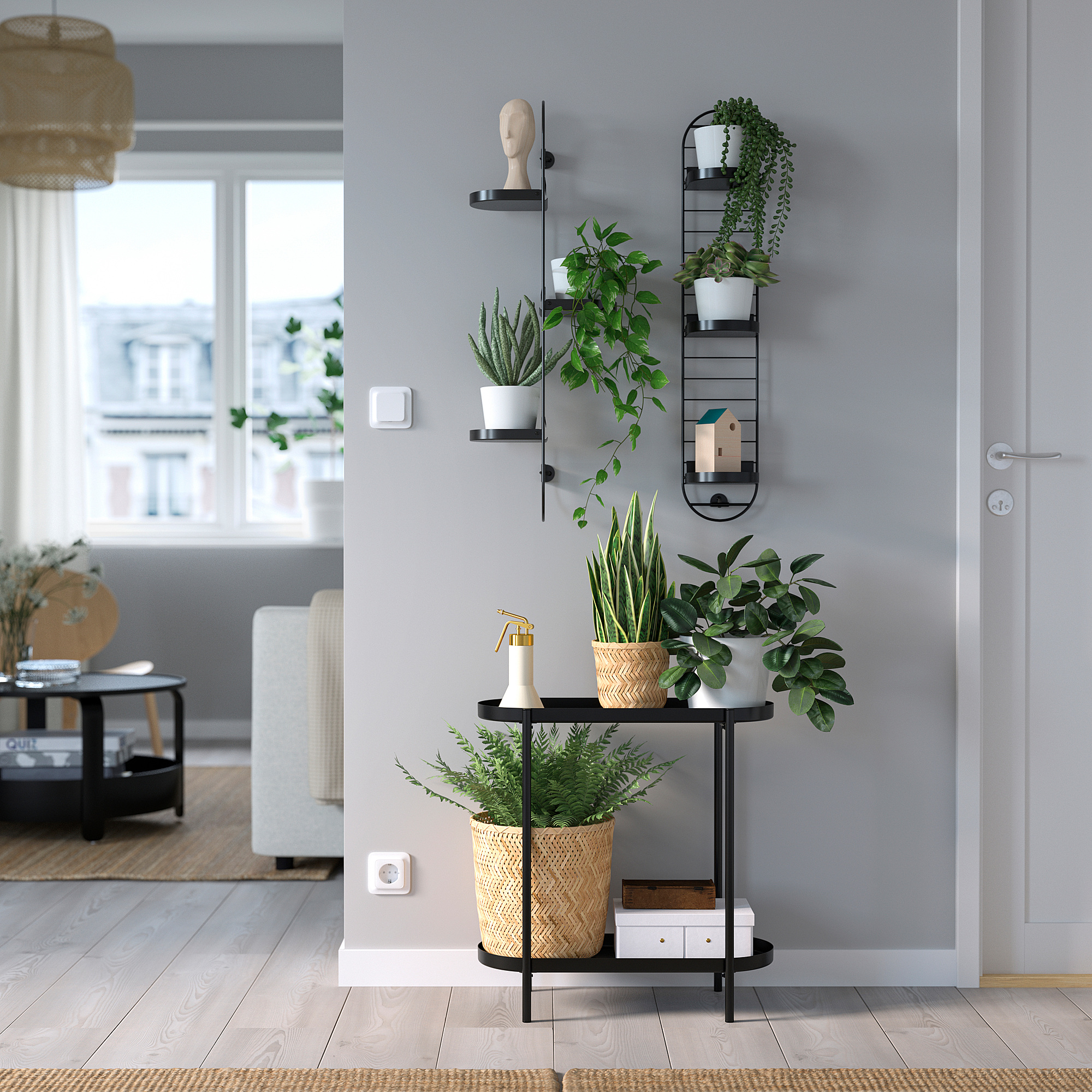 SKUGGRÖNA wall mounted plant stand