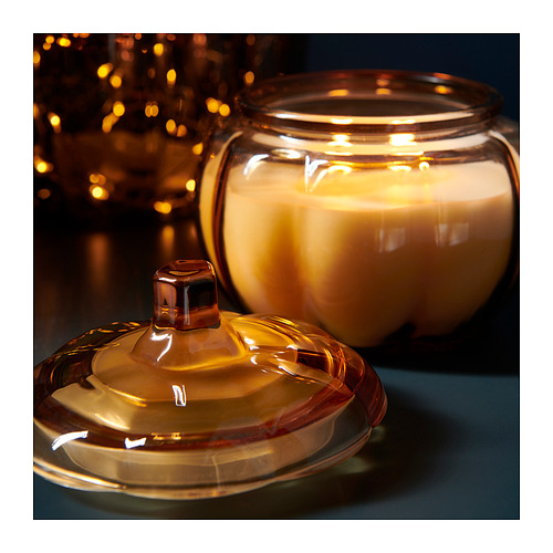 HÖSTAGILLE scented candle in glass, 2 wicks