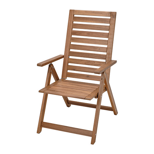 BONDHOLMEN - armchair, outdoor, white/beige/Järpön/Duvholmen anthracite, 46  cm