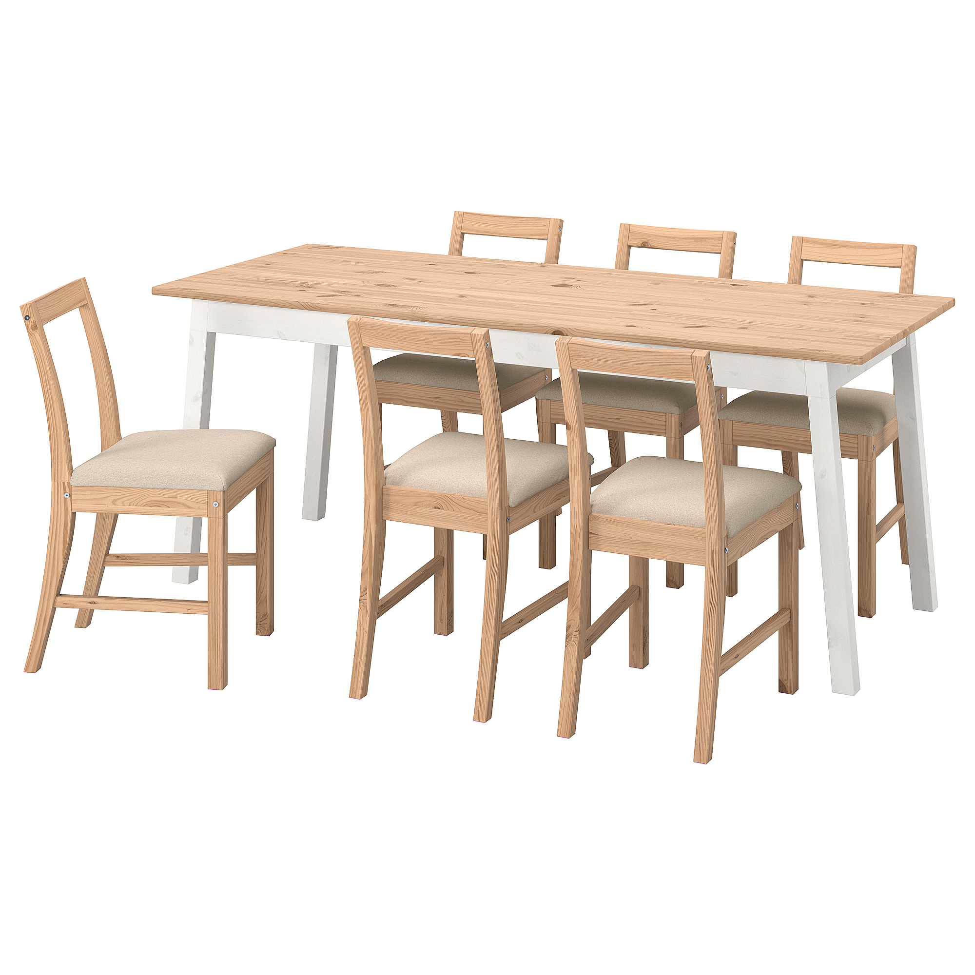 PINNTORP/PINNTORP 餐桌附6張餐椅