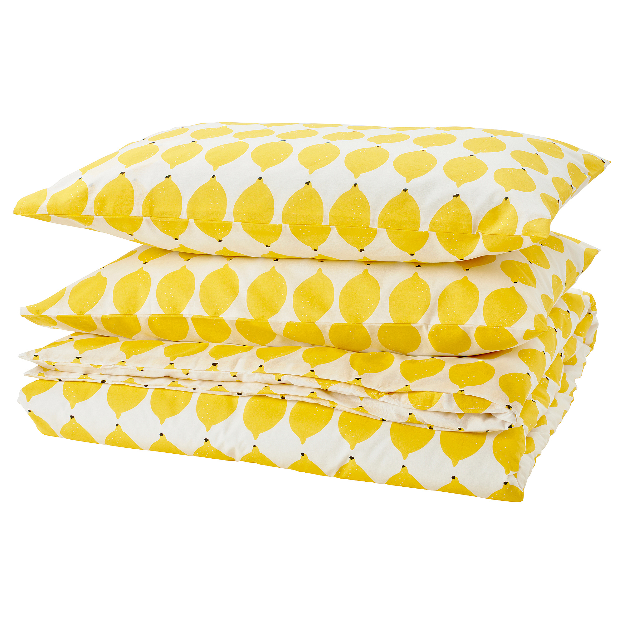 NORSKNOPPA duvet cover and 2 pillowcases
