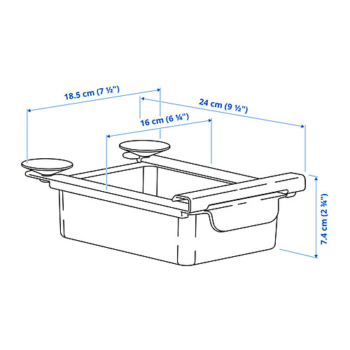 KLIPPKAKTUS storage box for fridge