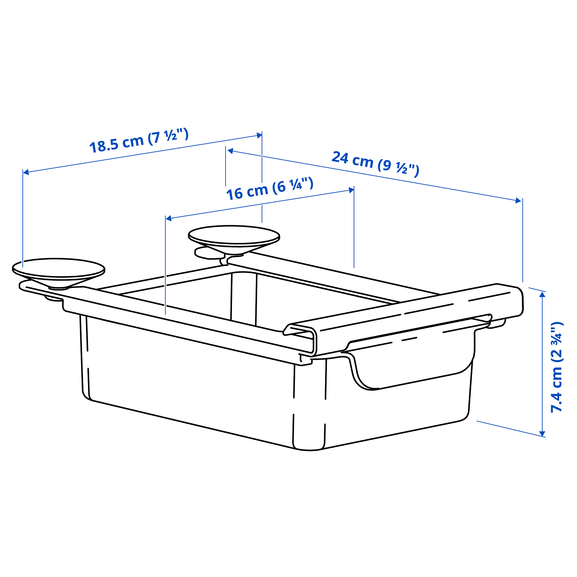 KLIPPKAKTUS storage box for fridge