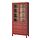HEMNES - 玻璃門櫃/3抽, 紅色/淺棕色, 90x197 公分 | IKEA 線上購物 - PE883400_S1