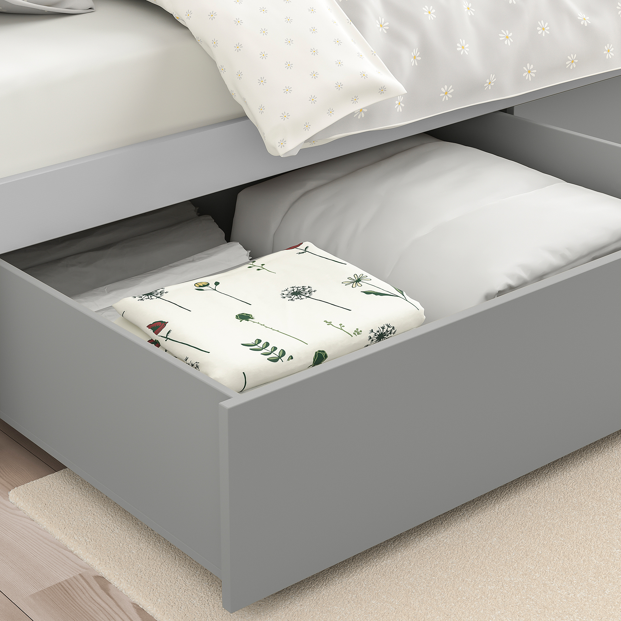 SMYGA bed frame with storage