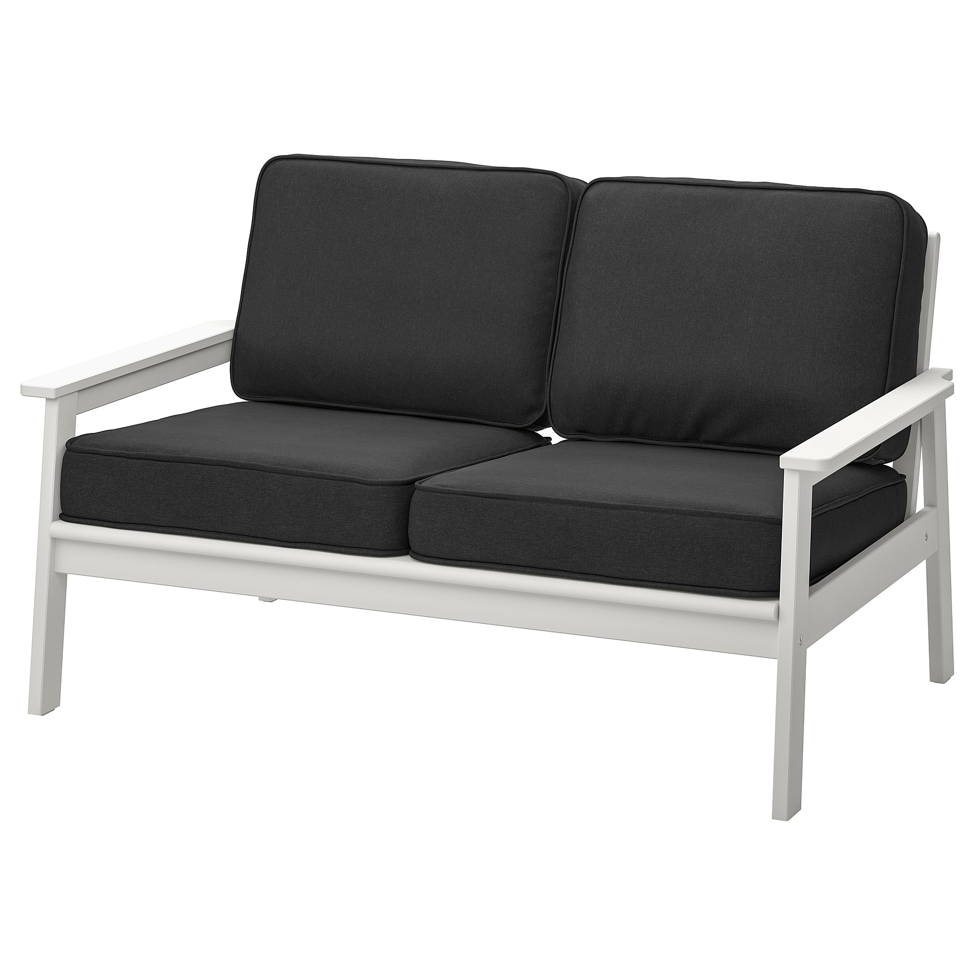BONDHOLMEN 2-seat sofa, outdoor, white/beige/Järpön/Duvholmen anthracite,  45 cm