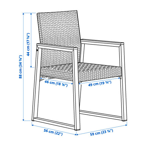 VÄRMANSÖ chair, outdoor