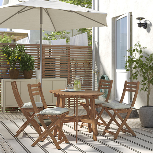 ASKHOLMEN gateleg table+4 chairs, outdoor