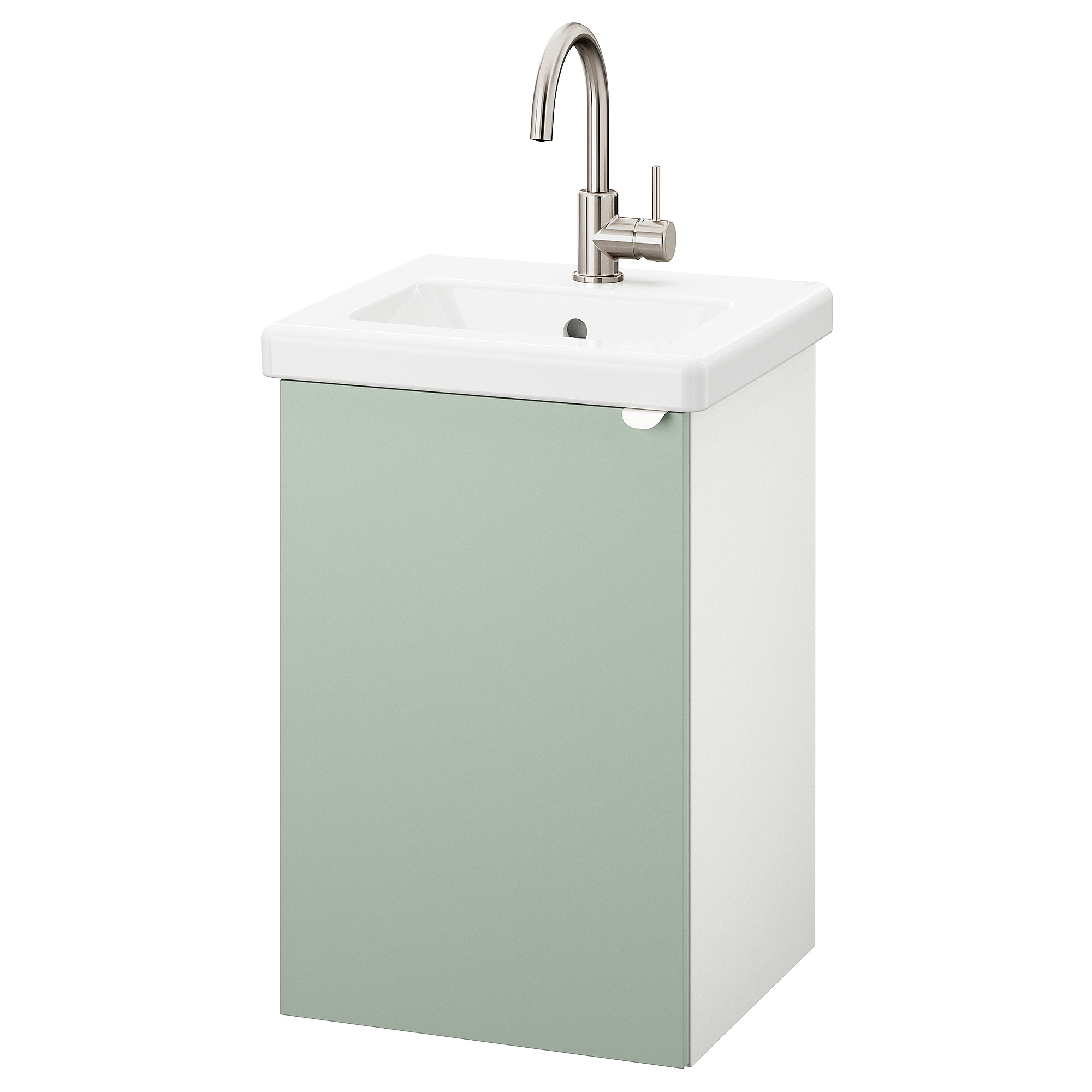 ENHET/TVÄLLEN - 單門洗臉盆櫃, 白色/淺灰綠色Glypen水龍頭| IKEA 線上購物