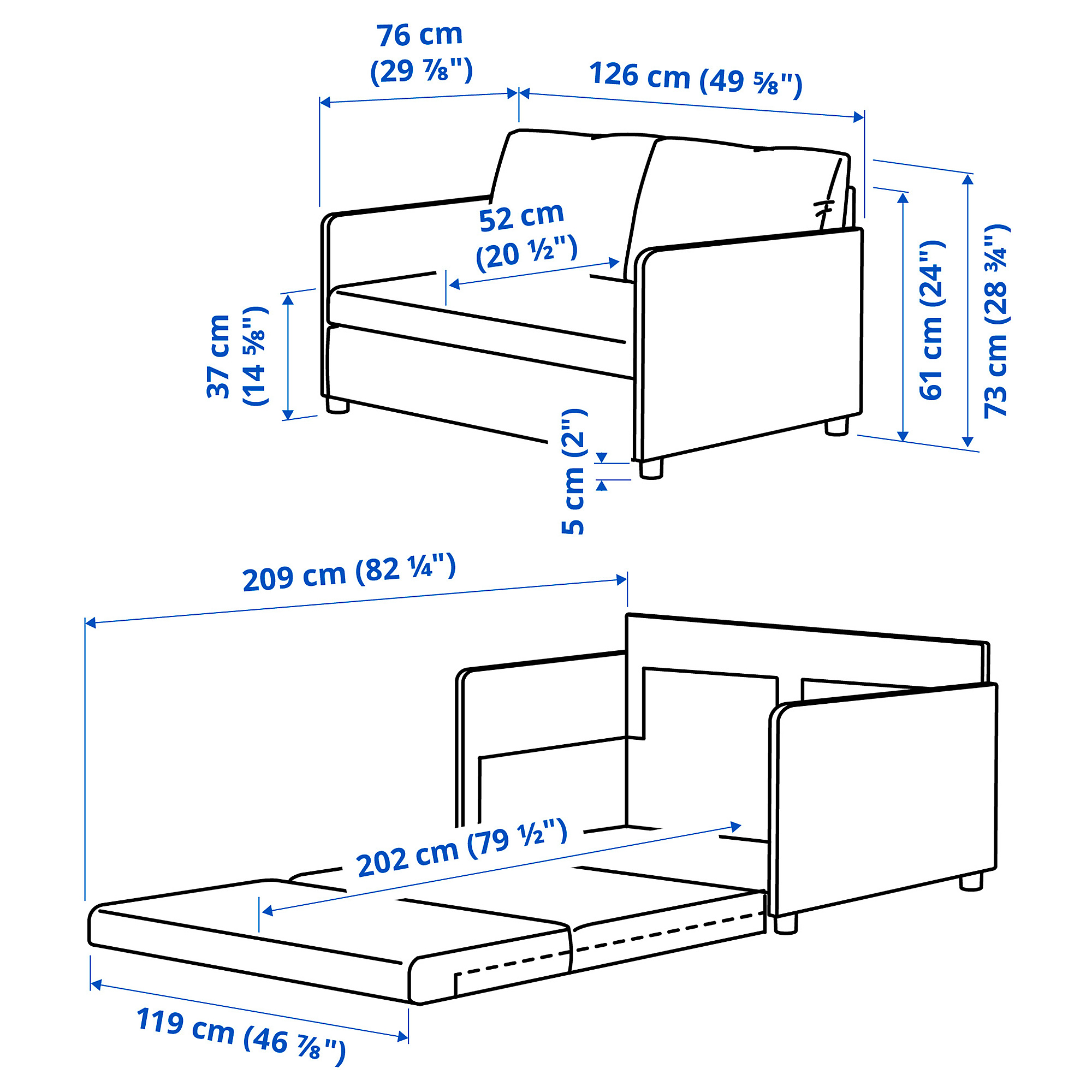 FRIDHULT sofa-bed