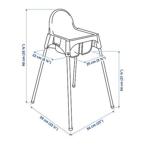 ANTILOP highchair with safety belt