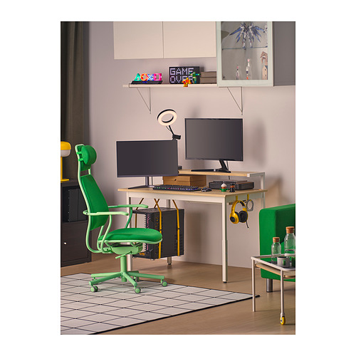 UTVISNING gaming desk with shelf