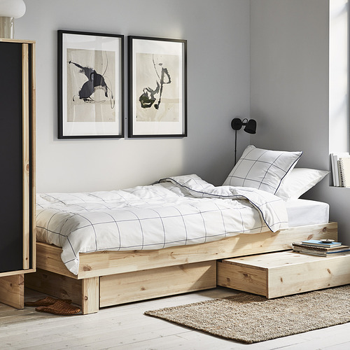 GLAMBERGET extendable bed with storage