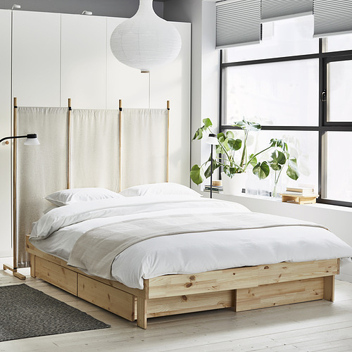 GLAMBERGET extendable bed with storage