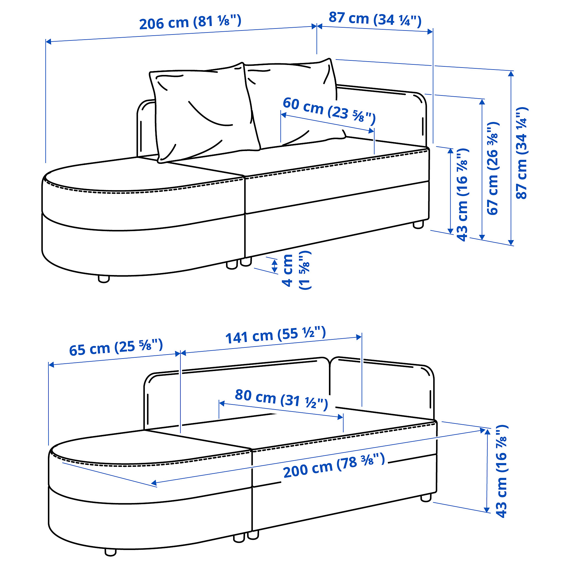 LINDÅKRA 2-seat sofa-bed