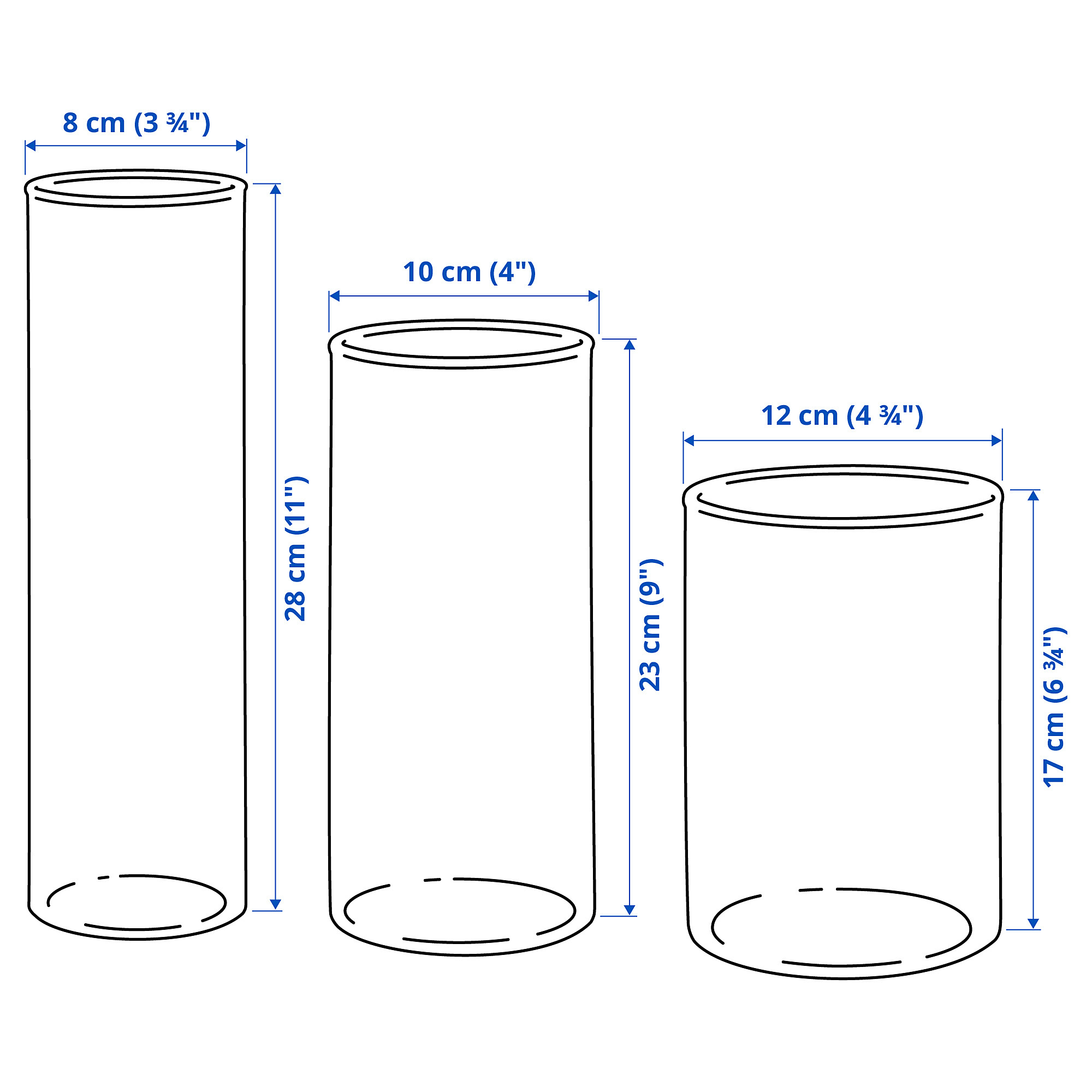 CYLINDER 花瓶 3件組