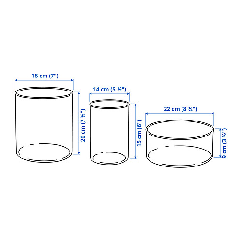 CYLINDER 花瓶 3件裝