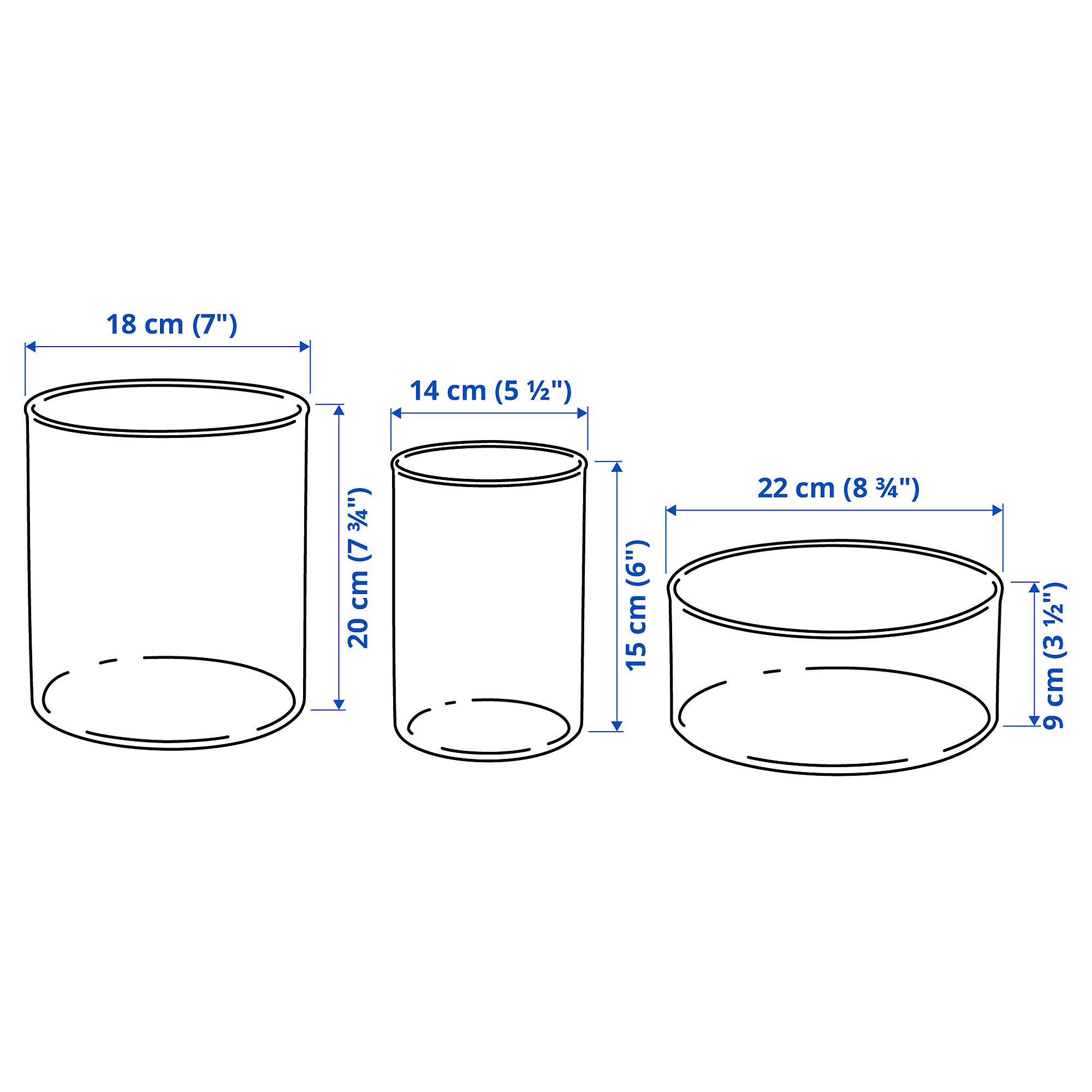 CYLINDER 花瓶 3件裝