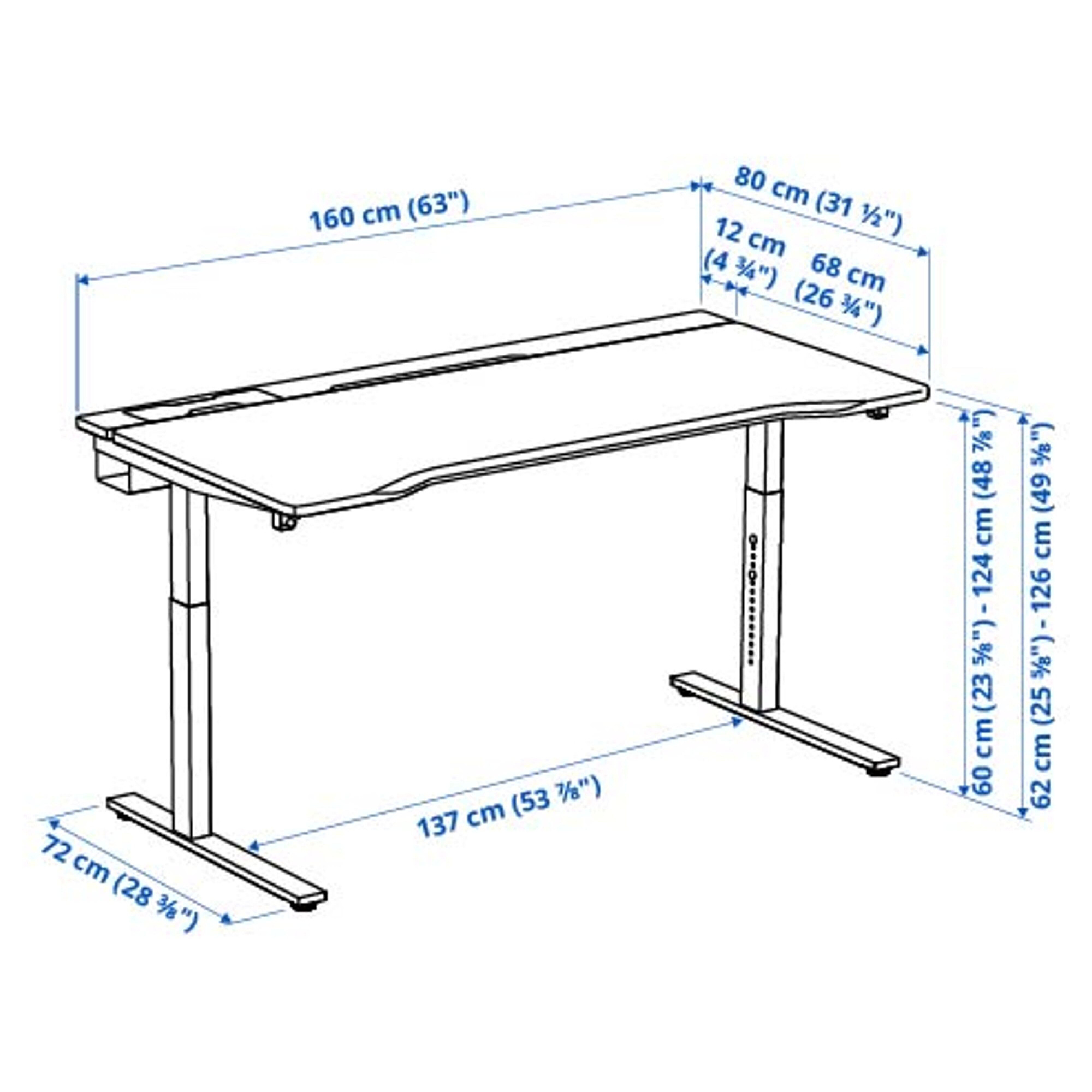 UTMANING gaming desk sit/stand