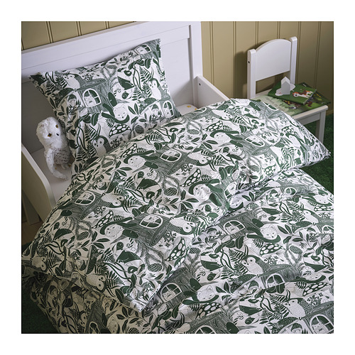 SKOGSDUVA duvet cover and pillowcase