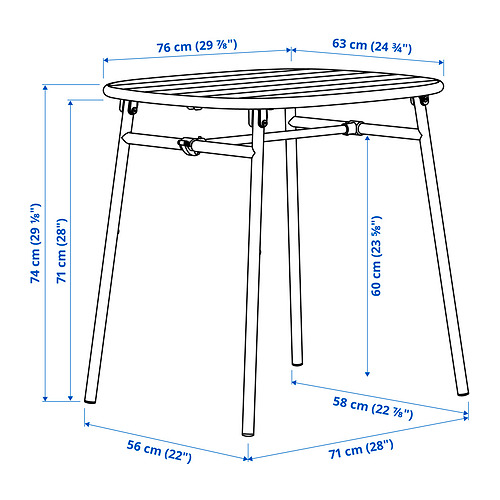 DUVSKÄR table, outdoor