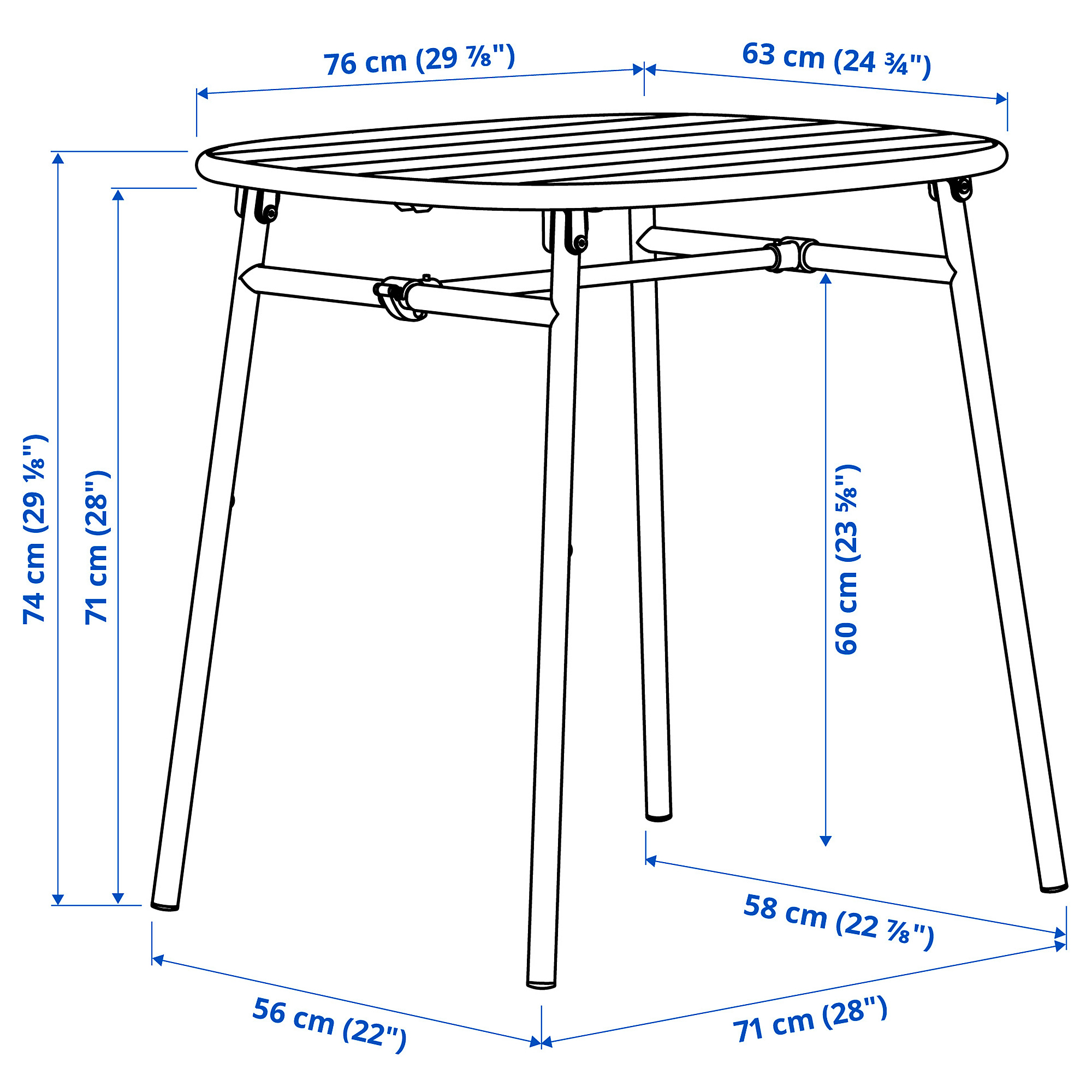 DUVSKÄR table, outdoor