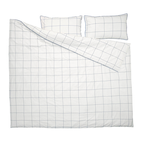 BREDVECKLARE duvet cover and 2 pillowcases