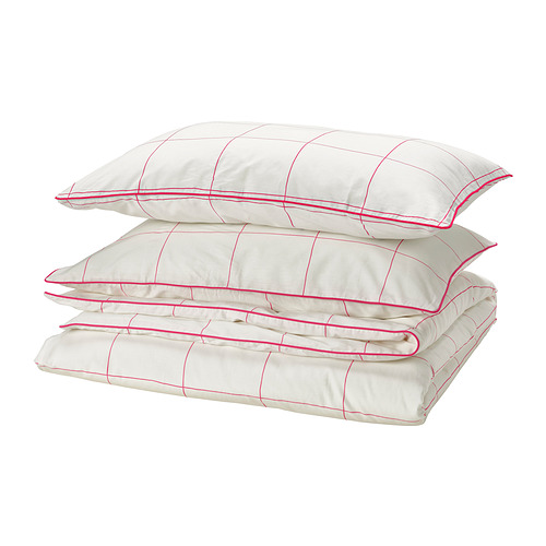 BREDVECKLARE duvet cover and 2 pillowcases