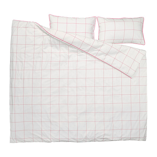 BREDVECKLARE duvet cover and 2 pillowcases