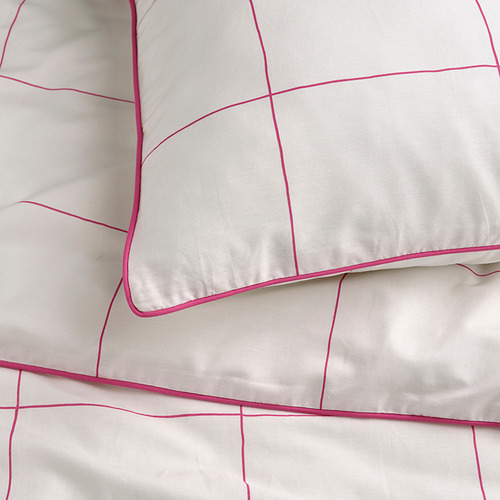 BREDVECKLARE duvet cover and 2 pillowcases