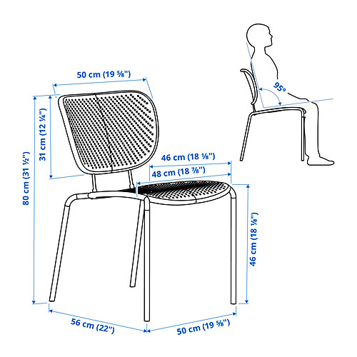 DUVSKÄR chair, in/outdoor