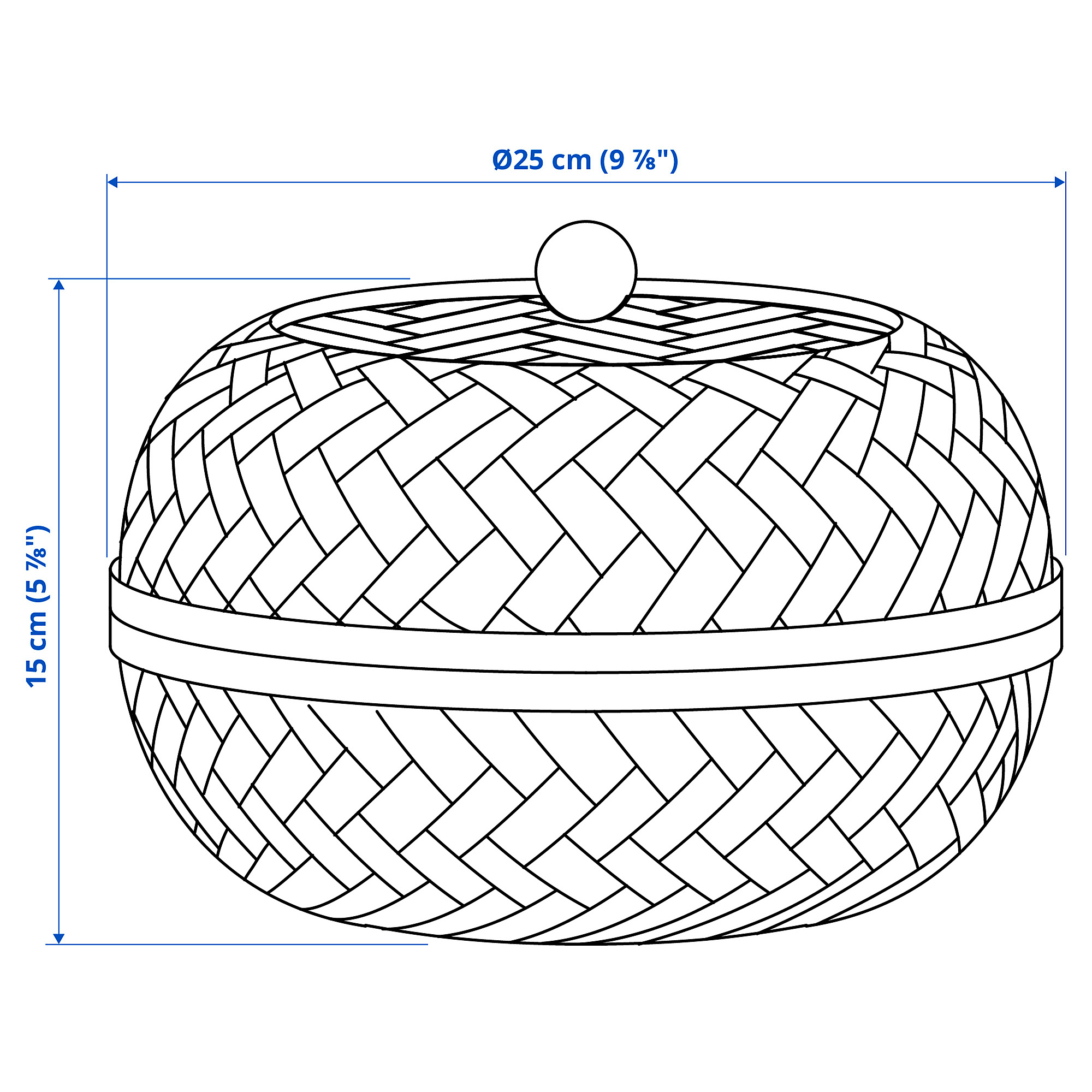 HÖKRUBBA basket with lid