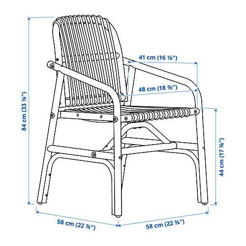 SALNÖ/GRYTTOM chair with cushion