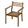 ASKHOLMEN - chair with armrests, outdoor, dark brown | IKEA Taiwan Online - PE933255_S1
